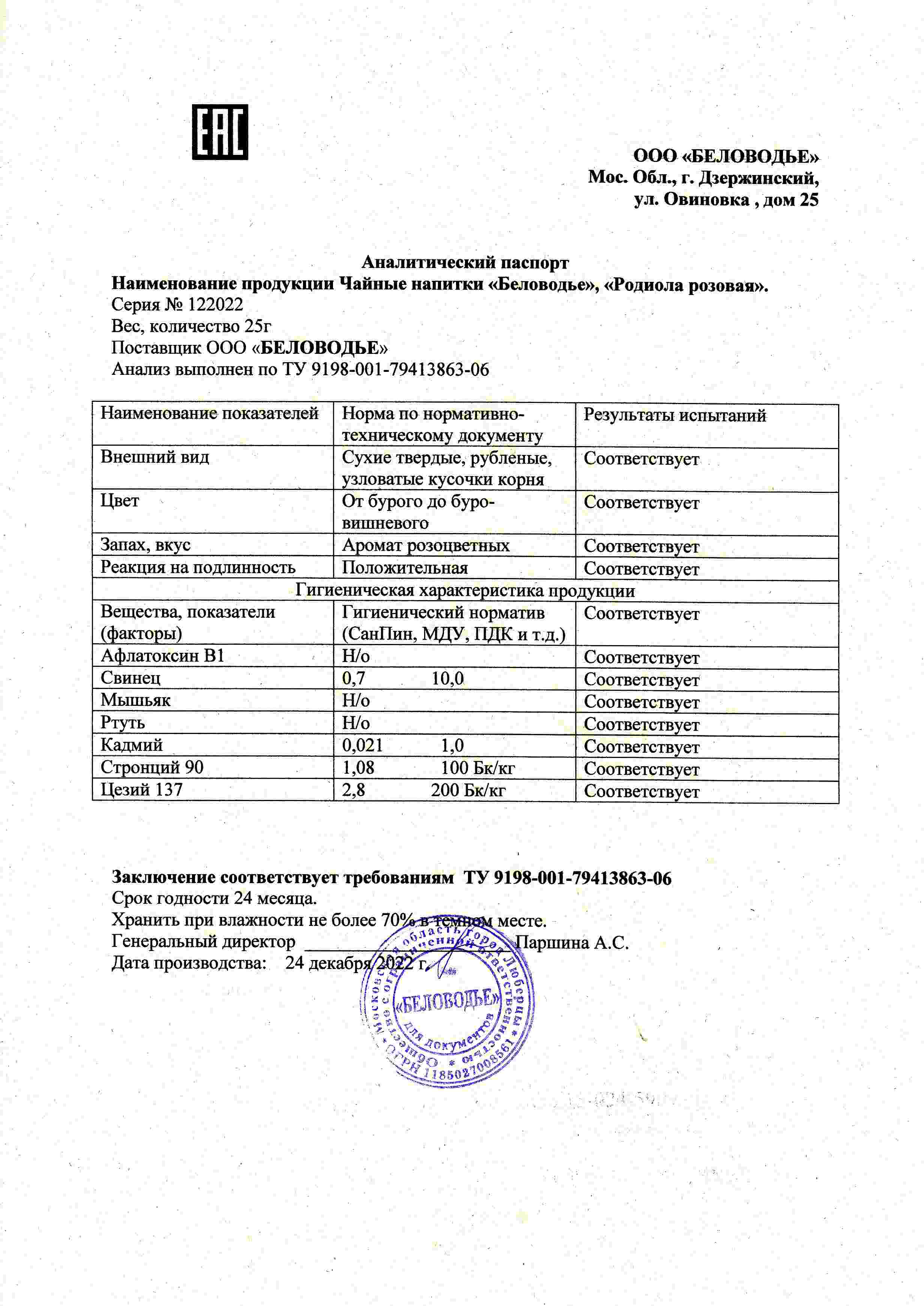 Паспорт №122022